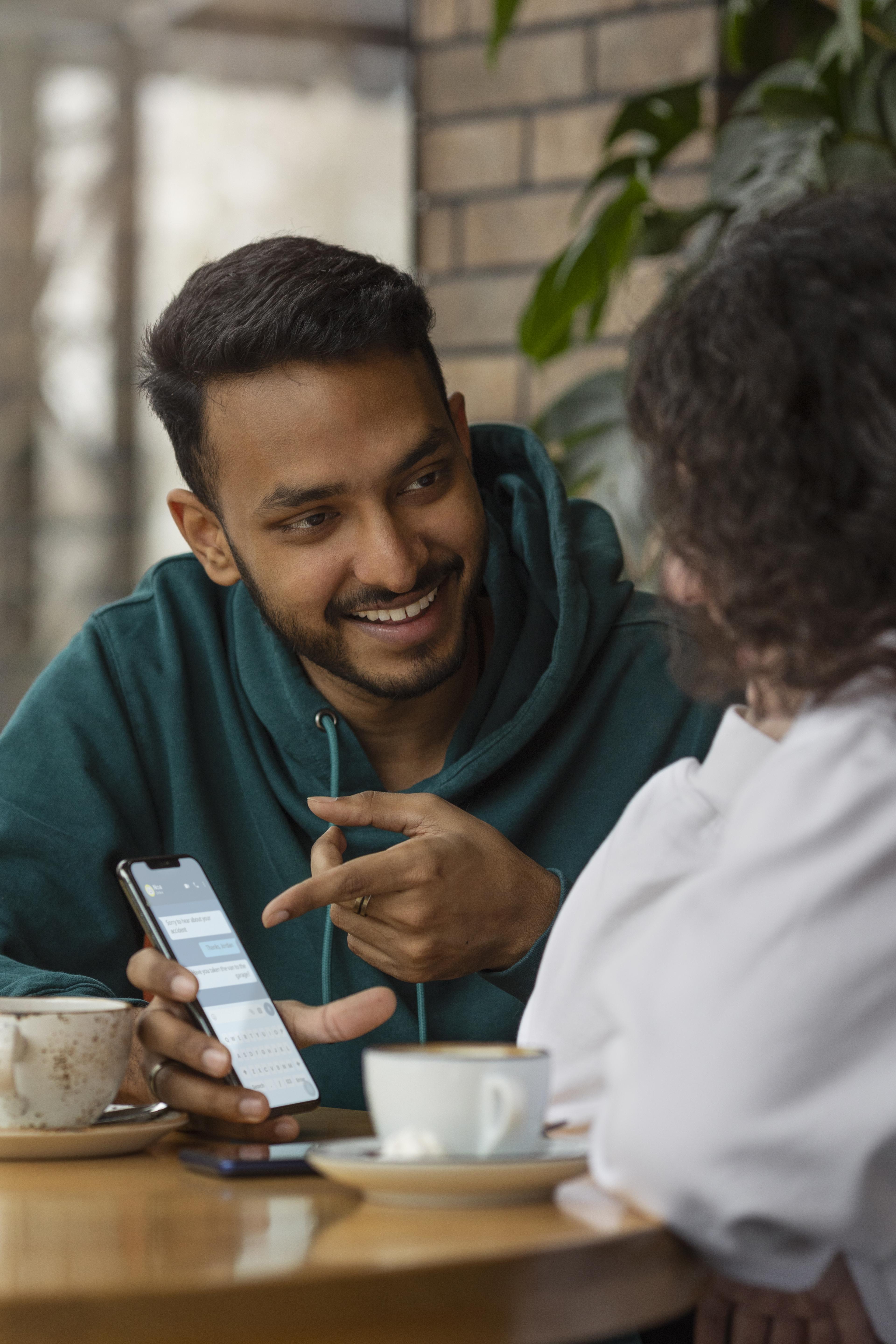 Customers using a phone after receiving a reminder